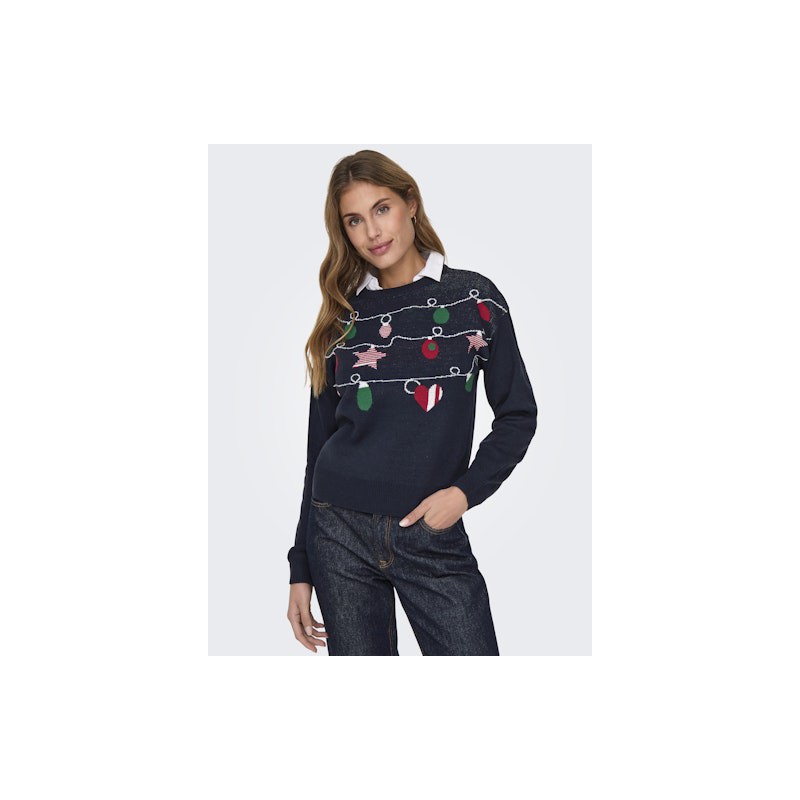 ONLY Xmas Strikket Julesweater - Night Sky