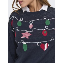 ONLY Xmas Strikket Julesweater - Night Sky