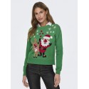 ONLY Xmas Strikket Julesweater - Green Jacket