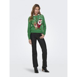 ONLY Xmas Strikket Julesweater - Green Jacket