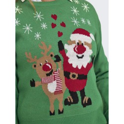 ONLY Xmas Strikket Julesweater - Green Jacket