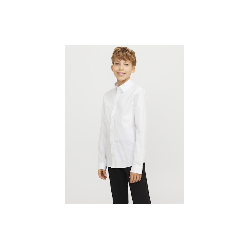 JACK & JONES JUNIOR Jjeaxel Stretch Skjorte Junior - Hvid