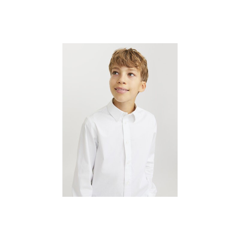 JACK & JONES JUNIOR Jjeaxel Stretch Skjorte Junior - Hvid
