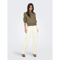 JDY Sigrid Life Puff Strik - Malt Ball