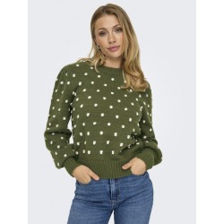 JDY Sigrid Life Puff Strik - Winter Moss