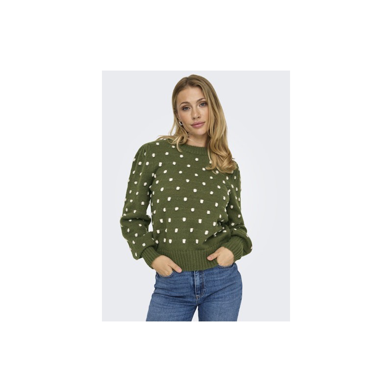 JDY Sigrid Life Puff Strik - Winter Moss