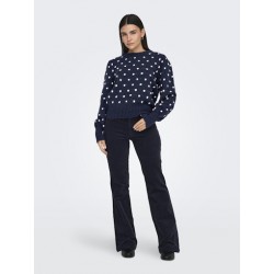 JDY Sigrid Life Puff Strik - Night Sky / Cement