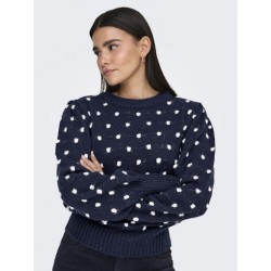 JDY Sigrid Life Puff Strik - Night Sky / Cement