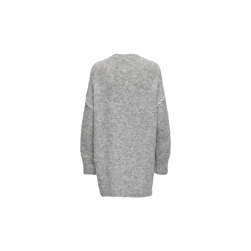 JDY Zoey Life Stitch Strikket Cardigan - Light Grey Melange