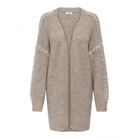 JDY Zoey Life Stitch Strikket Cardigan - Chateau Gray
