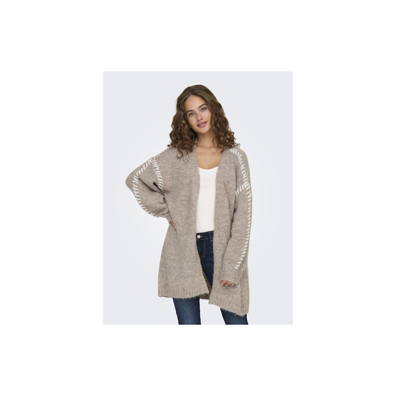 JDY Zoey Life Stitch Strikket Cardigan - Chateau Gray