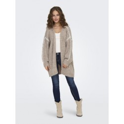 JDY Zoey Life Stitch Strikket Cardigan - Chateau Gray