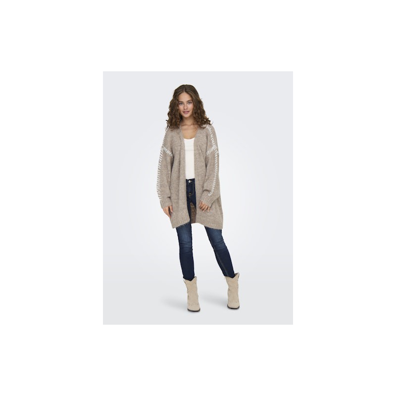 JDY Zoey Life Stitch Strikket Cardigan - Chateau Gray