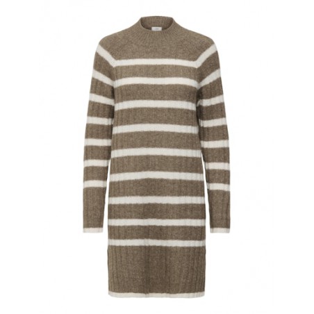 JDY Miley Stribet Strikkjole - Malt Ball