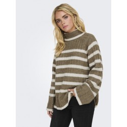 JDY Miley Stribet Striktrøje - Malt Ball