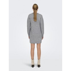 JDY Nami Life Strikkjole - Dark Grey Melange