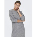 JDY Nami Life Strikkjole - Dark Grey Melange