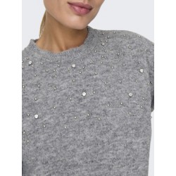 JDY Nami Life Strikkjole - Dark Grey Melange