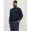 JACK & JONES Plus Basic Strik Sweater - Navy Blazer