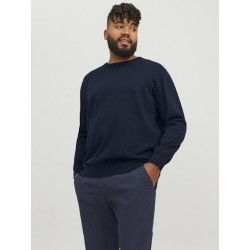 JACK & JONES Plus Basic Strik Sweater - Navy Blazer