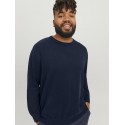 JACK & JONES Plus Basic Strik Sweater - Navy Blazer