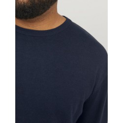 JACK & JONES Plus Basic Strik Sweater - Navy Blazer