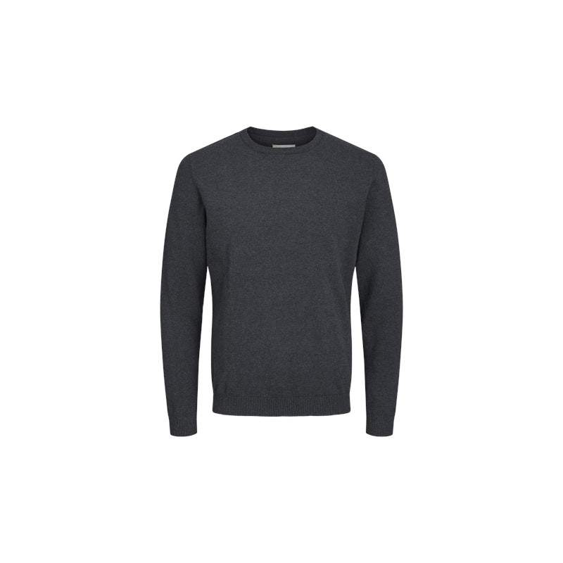 JACK & JONES Plus Basic Strik Sweater - Dark Grey Melange