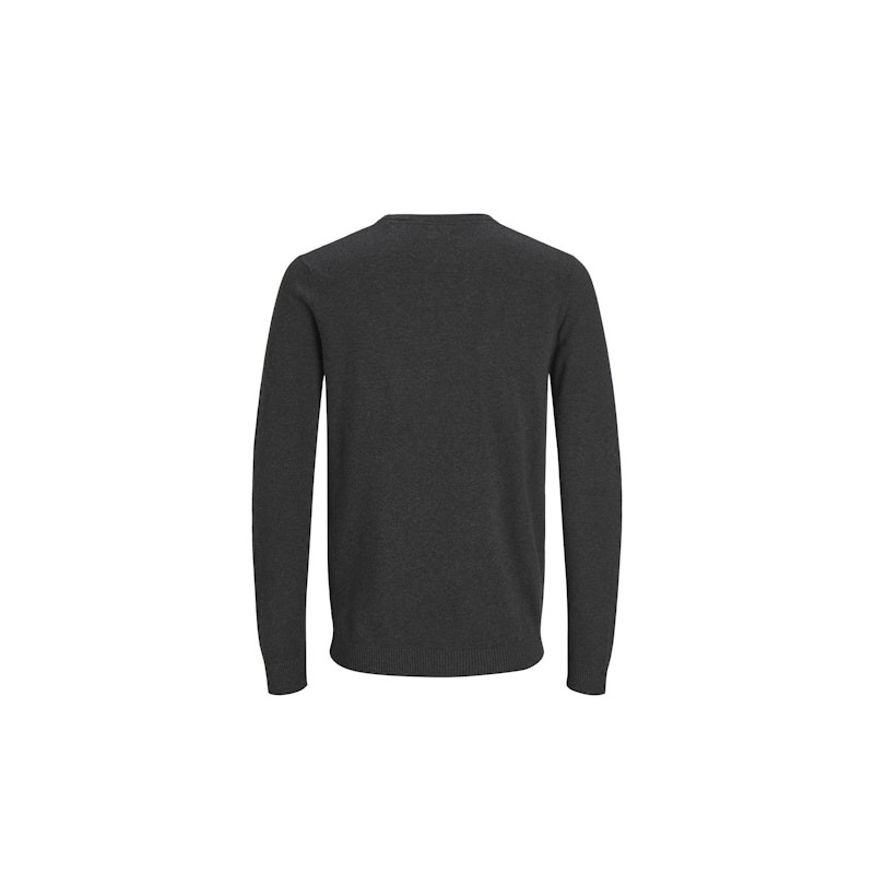 JACK & JONES Plus Basic Strik Sweater - Dark Grey Melange
