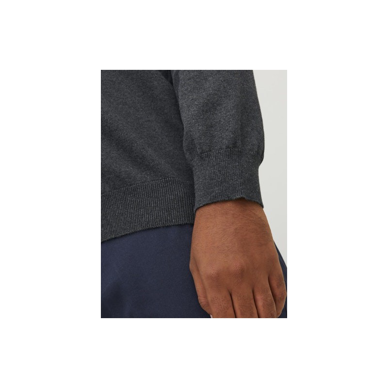 JACK & JONES Plus Basic Strik Sweater - Dark Grey Melange
