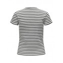 JDY Solar Top - Cloud Dancer / Black Stripes