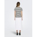 JDY Solar Top - Cloud Dancer / Black Stripes