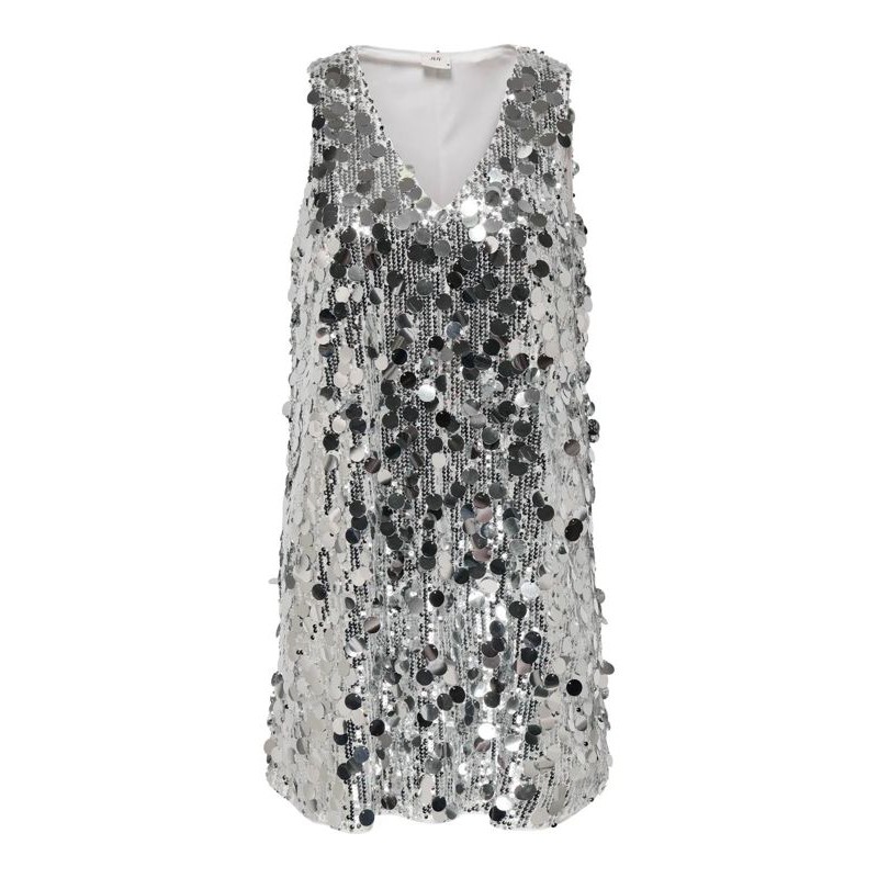 JDY Claire Sequins Kjole - Silver