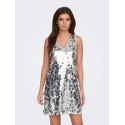 JDY Claire Sequins Kjole - Silver