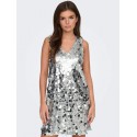 JDY Claire Sequins Kjole - Silver