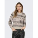 ONLY Montana Mønstret Strik - Whitecap Gray