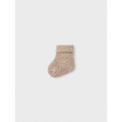 NAME IT Baby Ollo Terry Fluffy Strømper - Pure Casmire