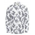 JACK & JONES Leaf Langærmet Hør Skjorte - Hvid