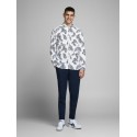 JACK & JONES Leaf Langærmet Hør Skjorte - Hvid