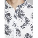JACK & JONES Leaf Langærmet Hør Skjorte - Hvid