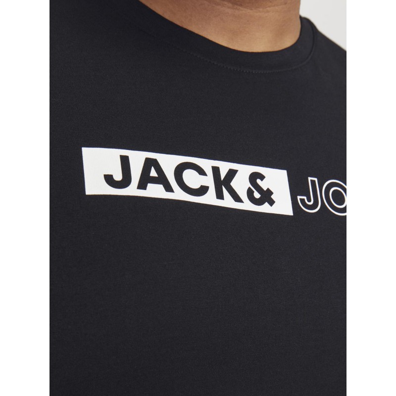 JACK & JONES Ecorp Logo Tee Play Kortærmet O-N  Pls - Sort