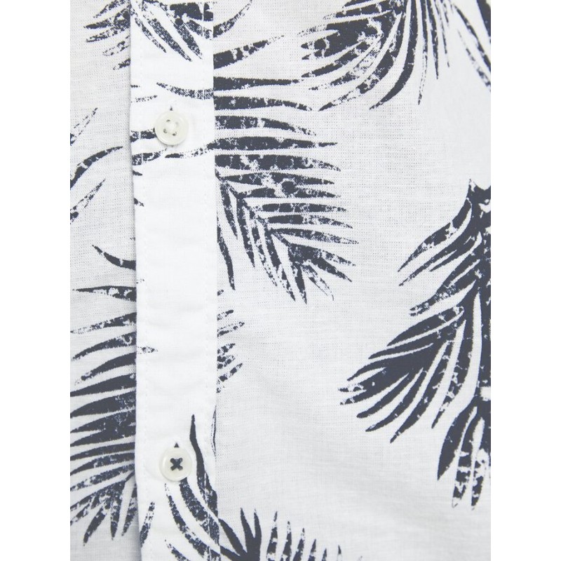 JACK & JONES Leaf Langærmet Hør Skjorte - Hvid