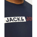 JACK & JONES Plus Ecorp Logo T-shirt - Navy Blazer