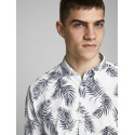 JACK & JONES Leaf Langærmet Hør Skjorte - Hvid
