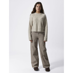 LMTD Nlflodet Kort Rib Strik Sweater - Peyote