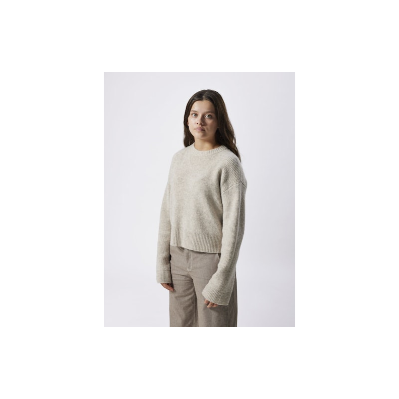 LMTD Nlflodet Kort Rib Strik Sweater - Peyote