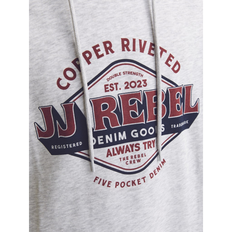 JJ Rebel Casper Hoodie - White Melange