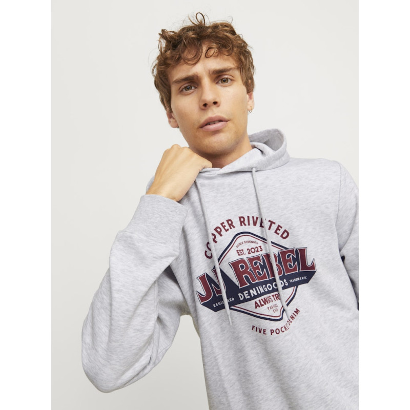 JJ Rebel Casper Hoodie - White Melange