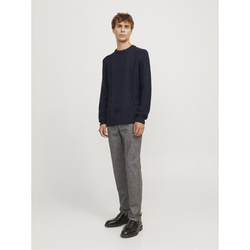 JJ Rebel Josh Crew-Hals Strik - Navy Blazer