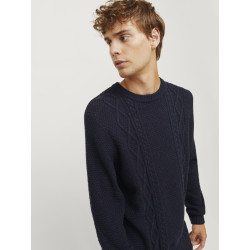 JJ Rebel Josh Crew-Hals Strik - Navy Blazer