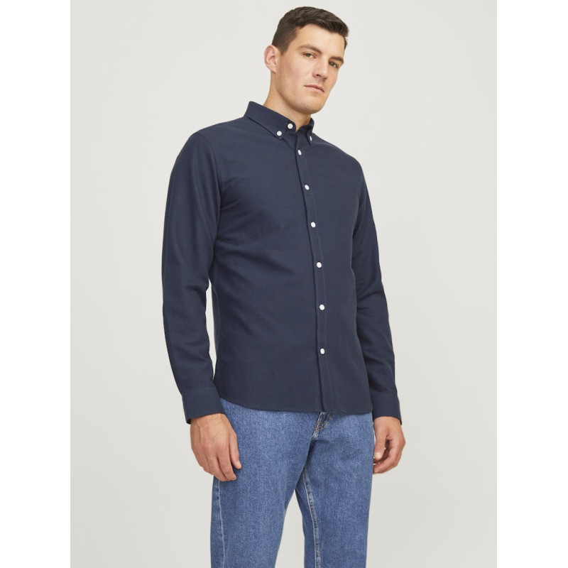 JJ REBEL Oscar L/S Skjorte - Navy Blazer
